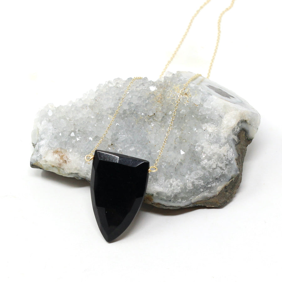Black Onyx Spike Necklace
