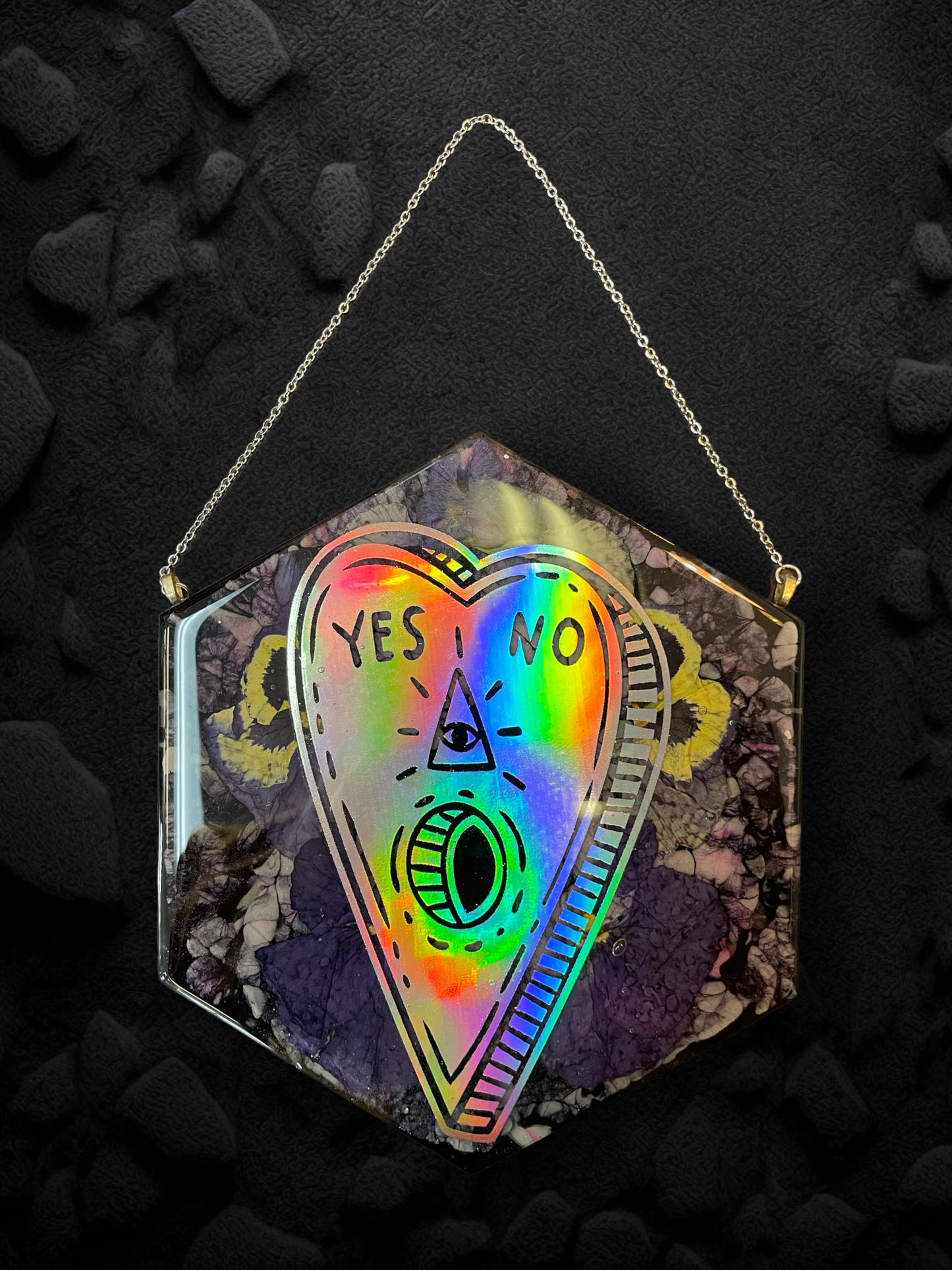 Pansy Planchette Hanging