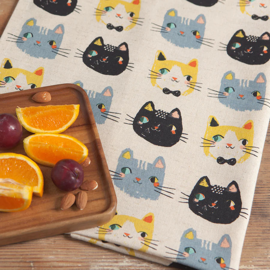 Meow Meow Printed Dishtowel Set of 2