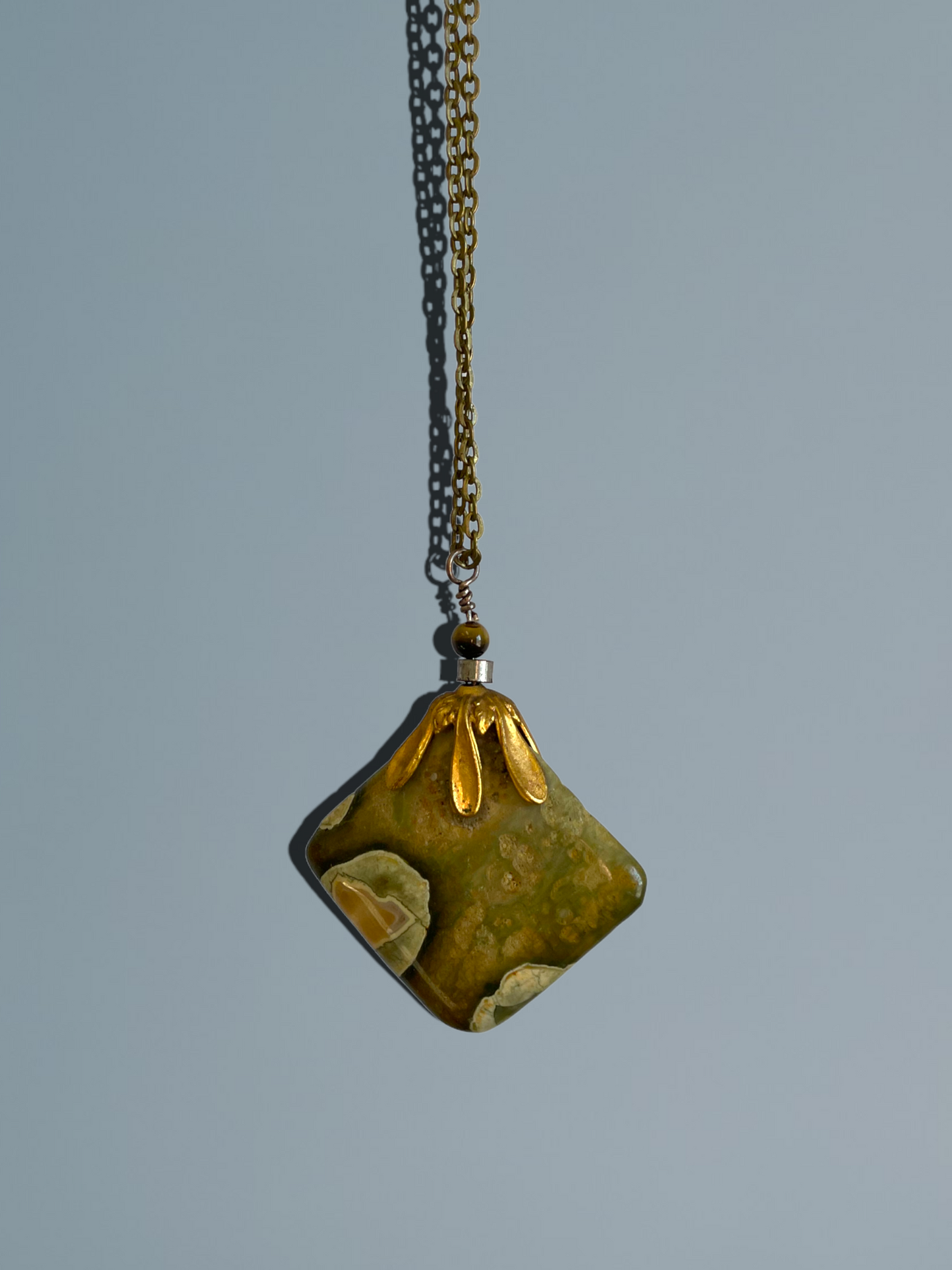 Brass and Agate Necklace