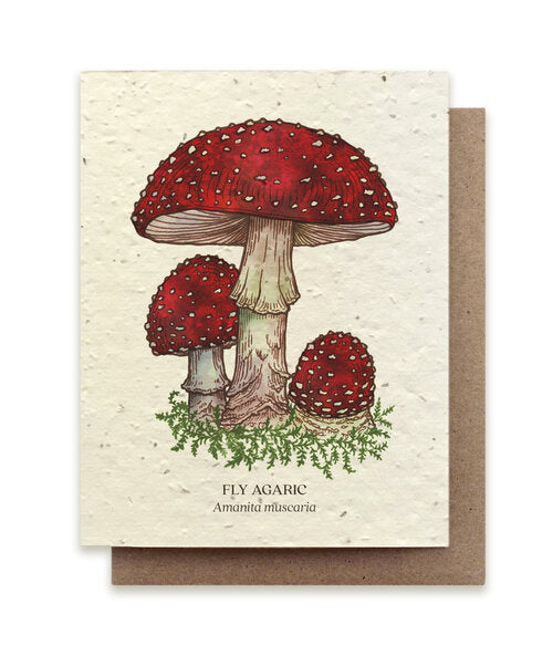 Fly Agaric Mushroom Plantable Wildflower Card